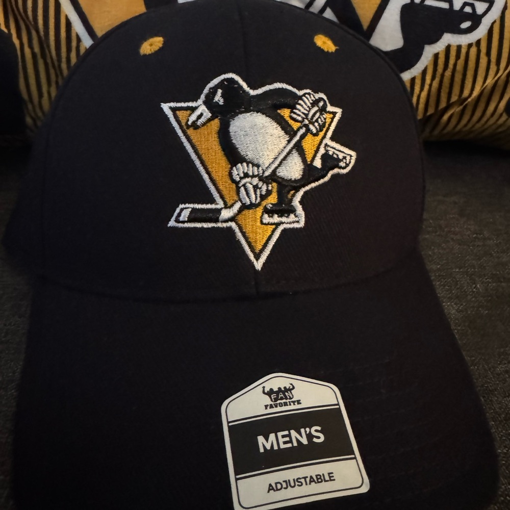 Men's Black and Gold Hockey Cap